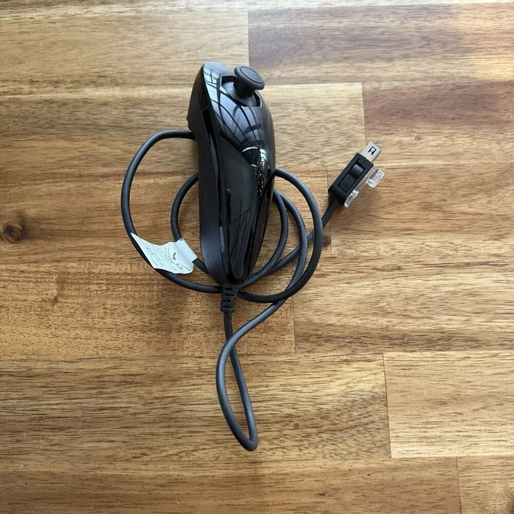 OEM Nintendo Black Wii Nunchuck Remote (RVL 004) Authentic Official Tested Works